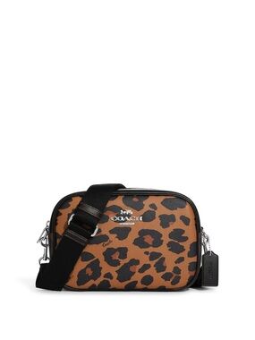 Coach CC759 Jamie Camera Bag in Signature Canvas with Leopard Print
